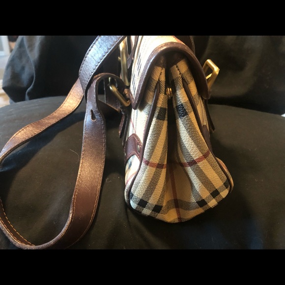 Authentic Burberry Ecordelia Haymarket Satchel - Picture 3 of 4